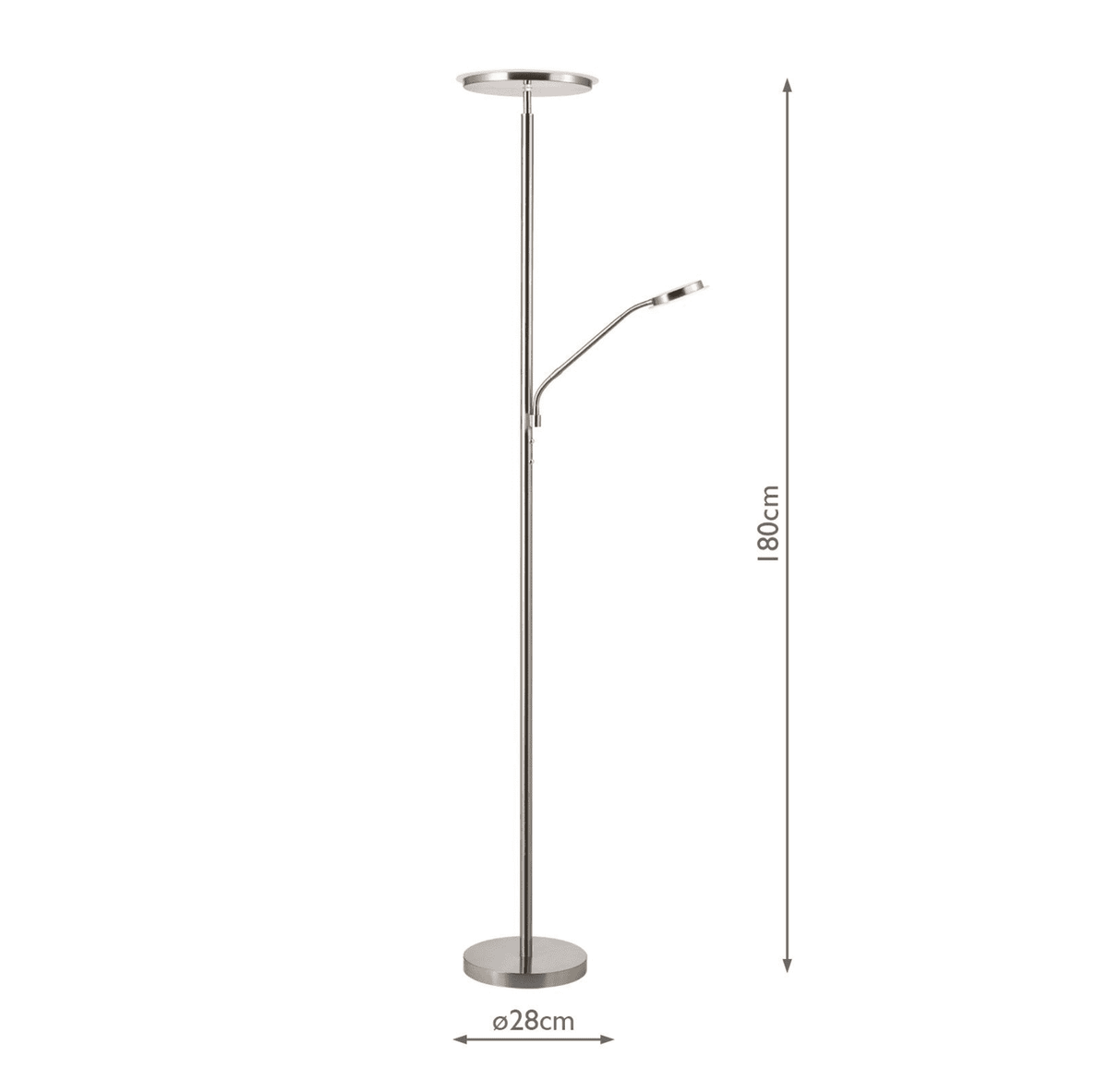 KAMIKA Mother & Child Floor Lamp Satin Chrome LED
