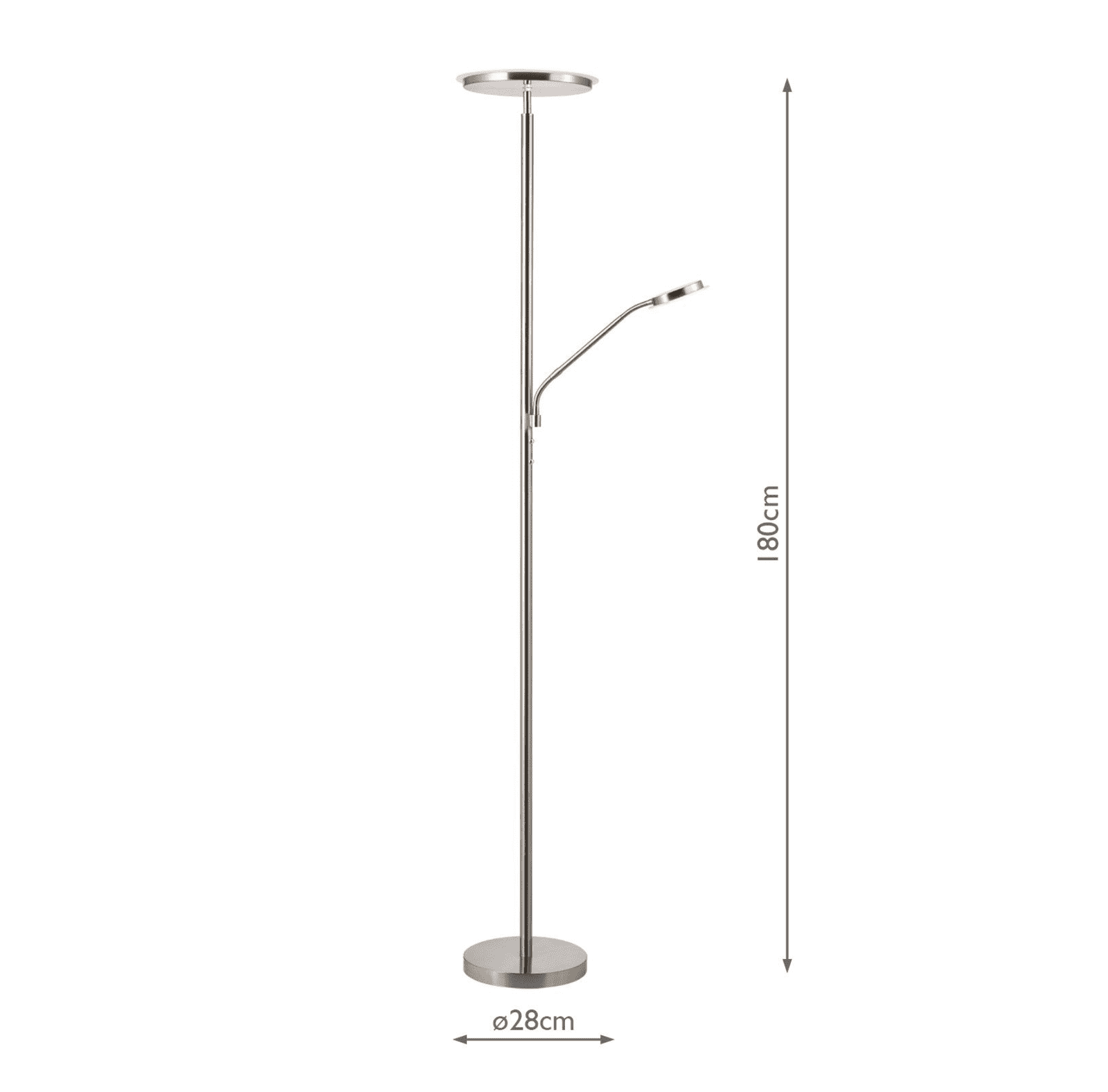 KAMIKA Mother & Child Floor Lamp Satin Chrome LED