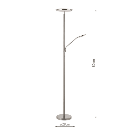 KAMIKA Mother & Child Floor Lamp Satin Chrome LED