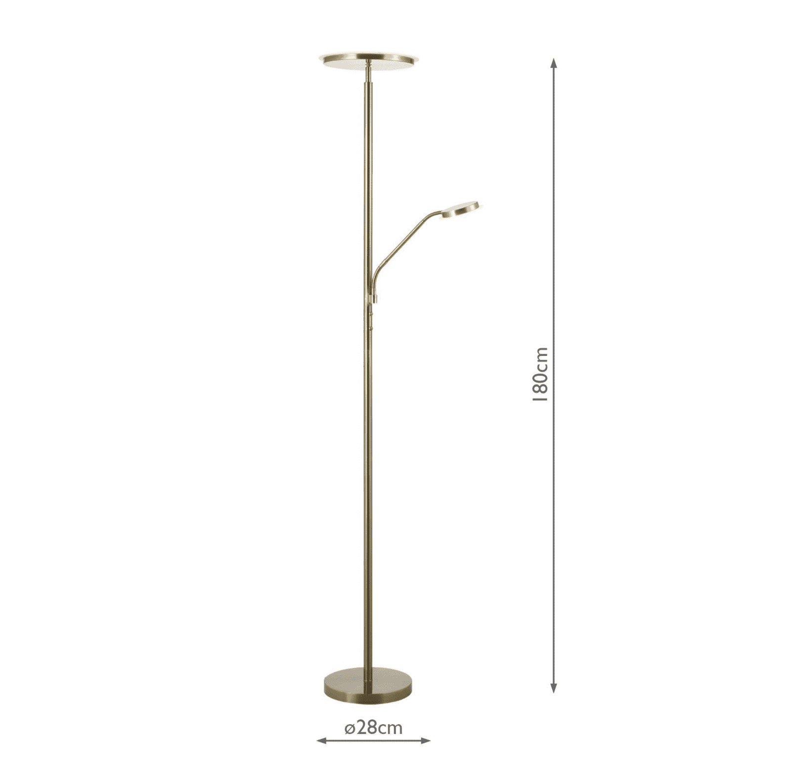 KAMIKA Mother & Child Floor Lamp Antique Brass LED