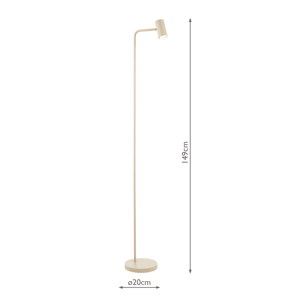 THIERRY Task Floor Lamp Matt Taupe