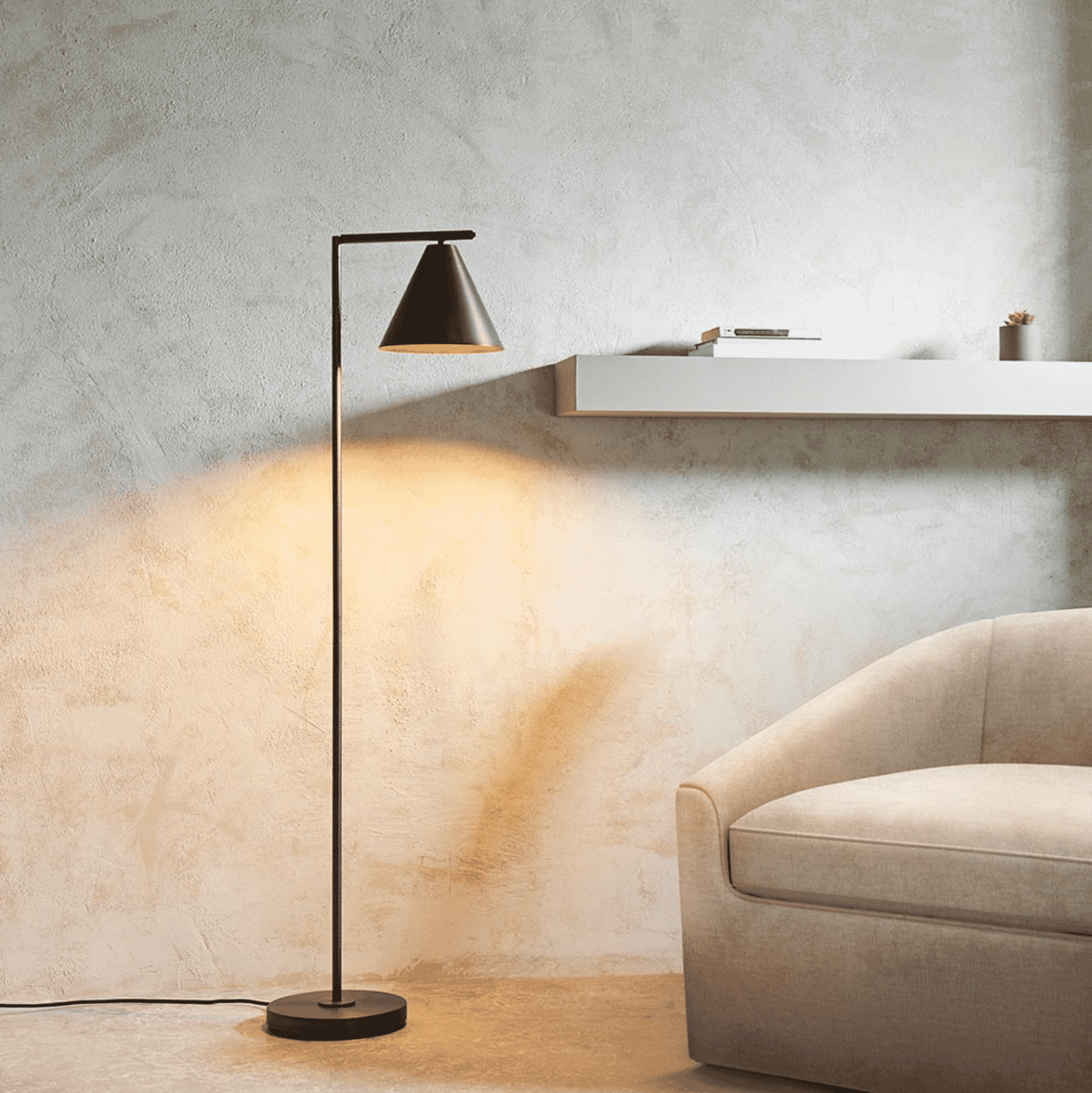 CAPE Task Floor Lamp Antique Bronze