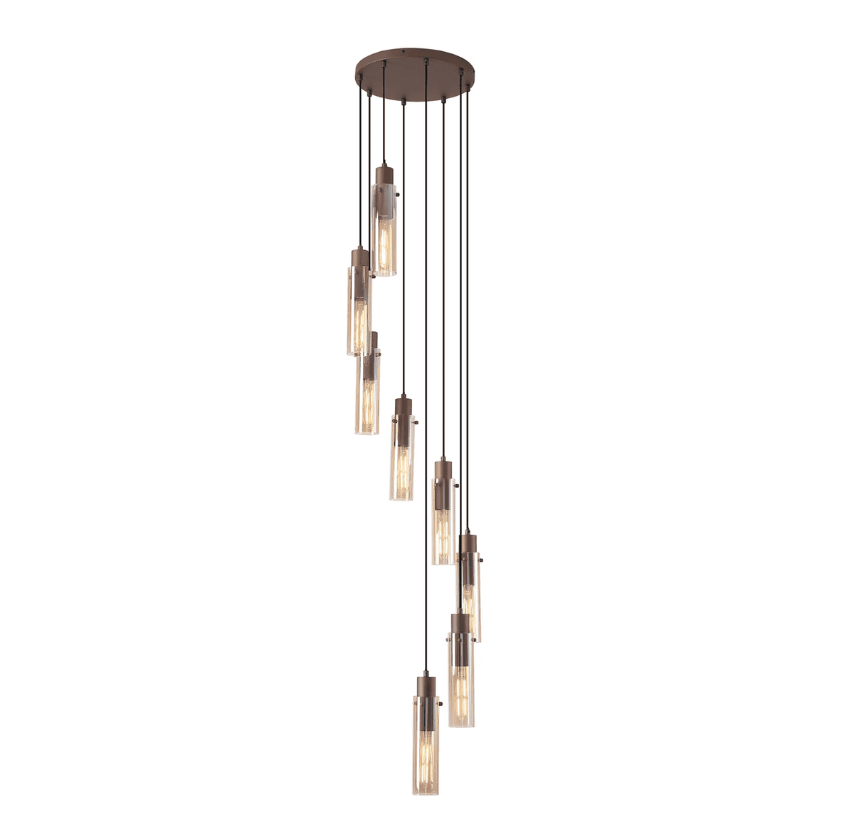 SWEDEN 8Lt Multi Drop - Mocha Metal & Amber Glass