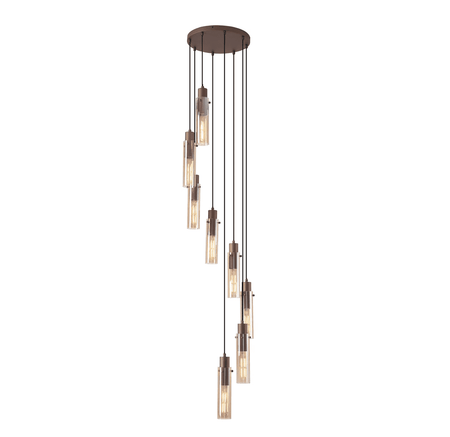 SWEDEN 8Lt Multi Drop - Mocha Metal & Amber Glass