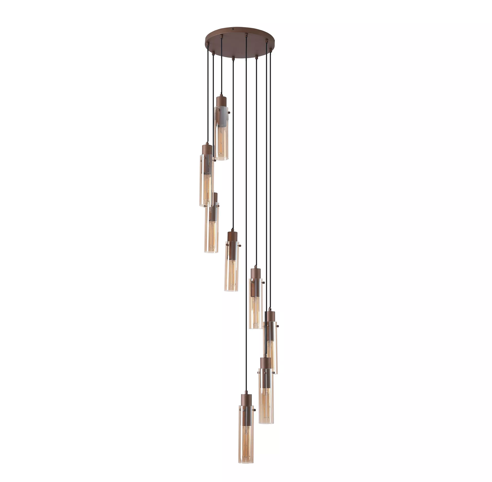 SWEDEN 8Lt Multi Drop - Mocha Metal & Amber Glass