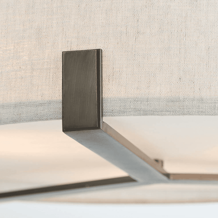 HAYFIELD 3LT Pendant - Classic Brushed Bronze & Natural Linen Shade