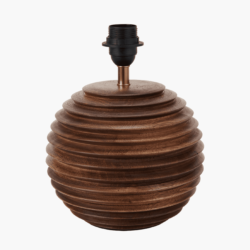 PEMBURY Brown Wash Wood Table Lamp Base Only