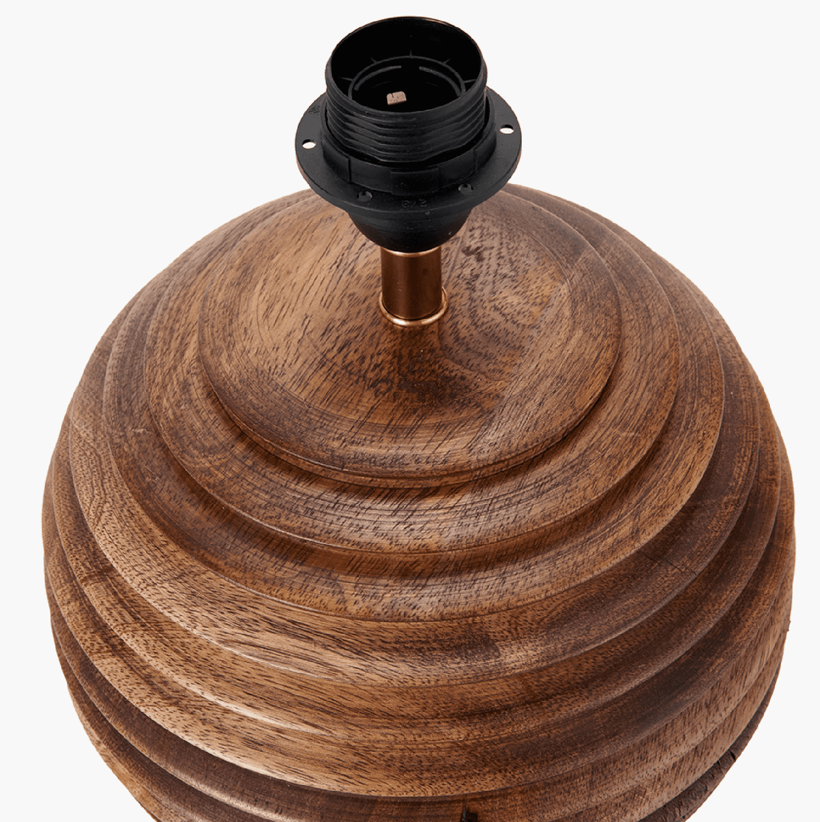 PEMBURY Brown Wash Wood Table Lamp Base Only