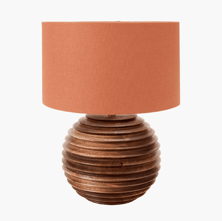 PEMBURY Brown Wash Wood Table Lamp Base Only