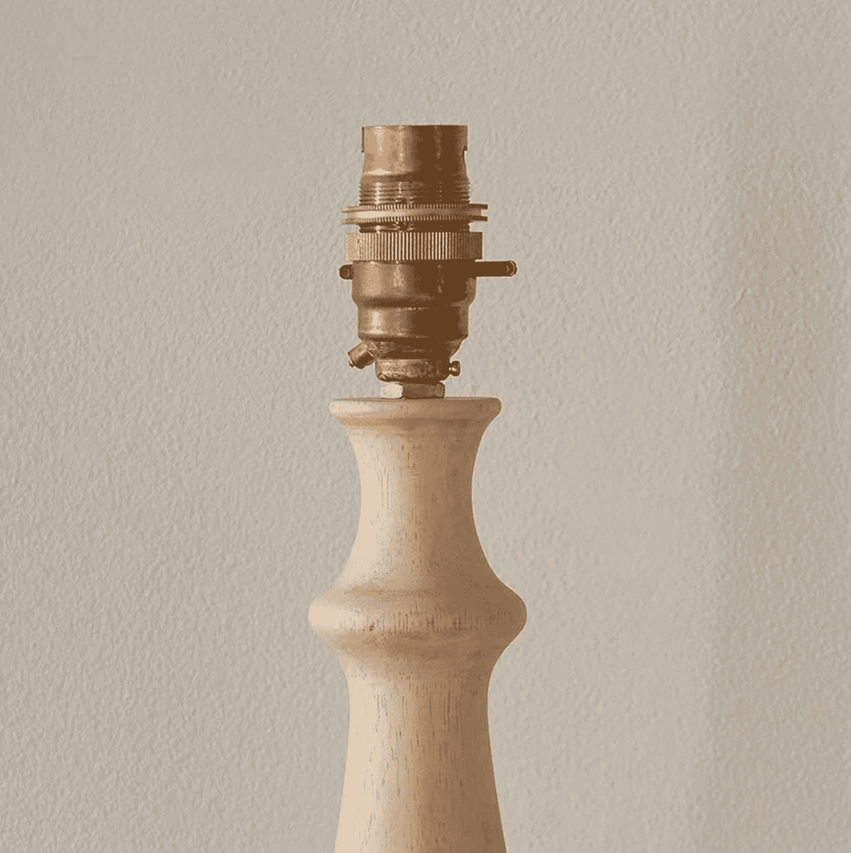 HIDCOTE Natural Wood Finish Table Lamp Base Only