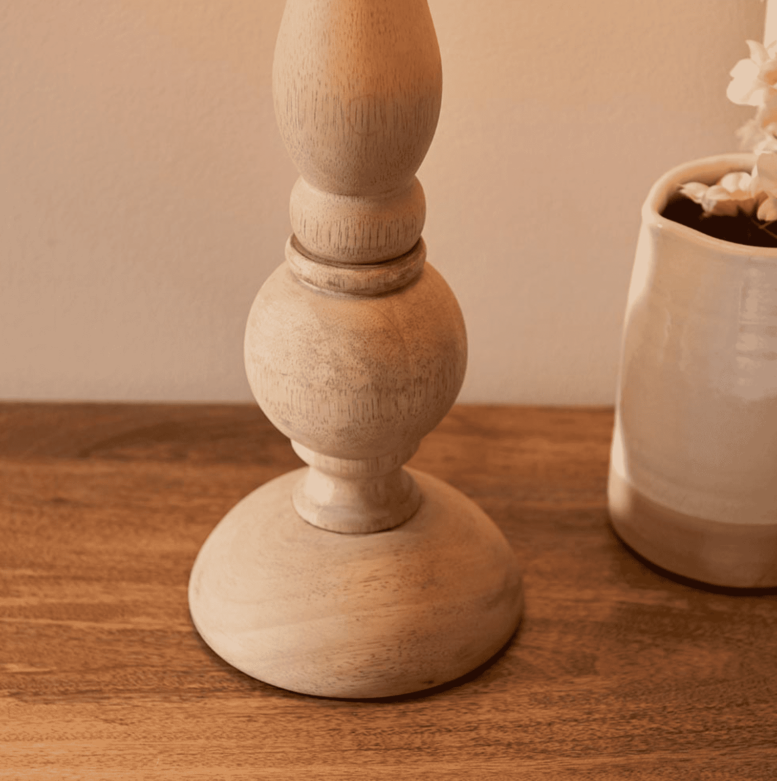 HIDCOTE Natural Wood Finish Table Lamp Base Only