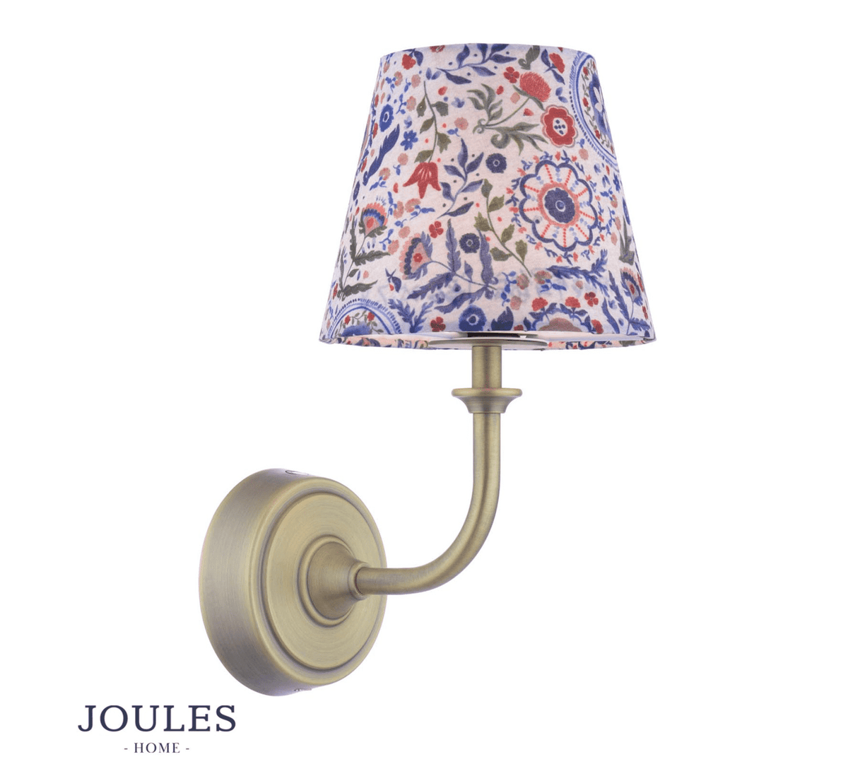 Joules Apsley Rechargeable Wall Light Matt Antique Brass With Shade