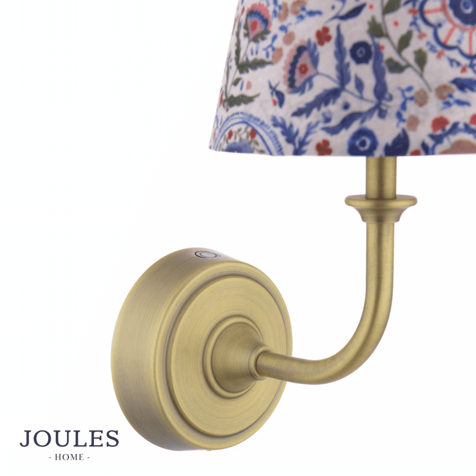 Joules Apsley Rechargeable Wall Light Matt Antique Brass With Shade