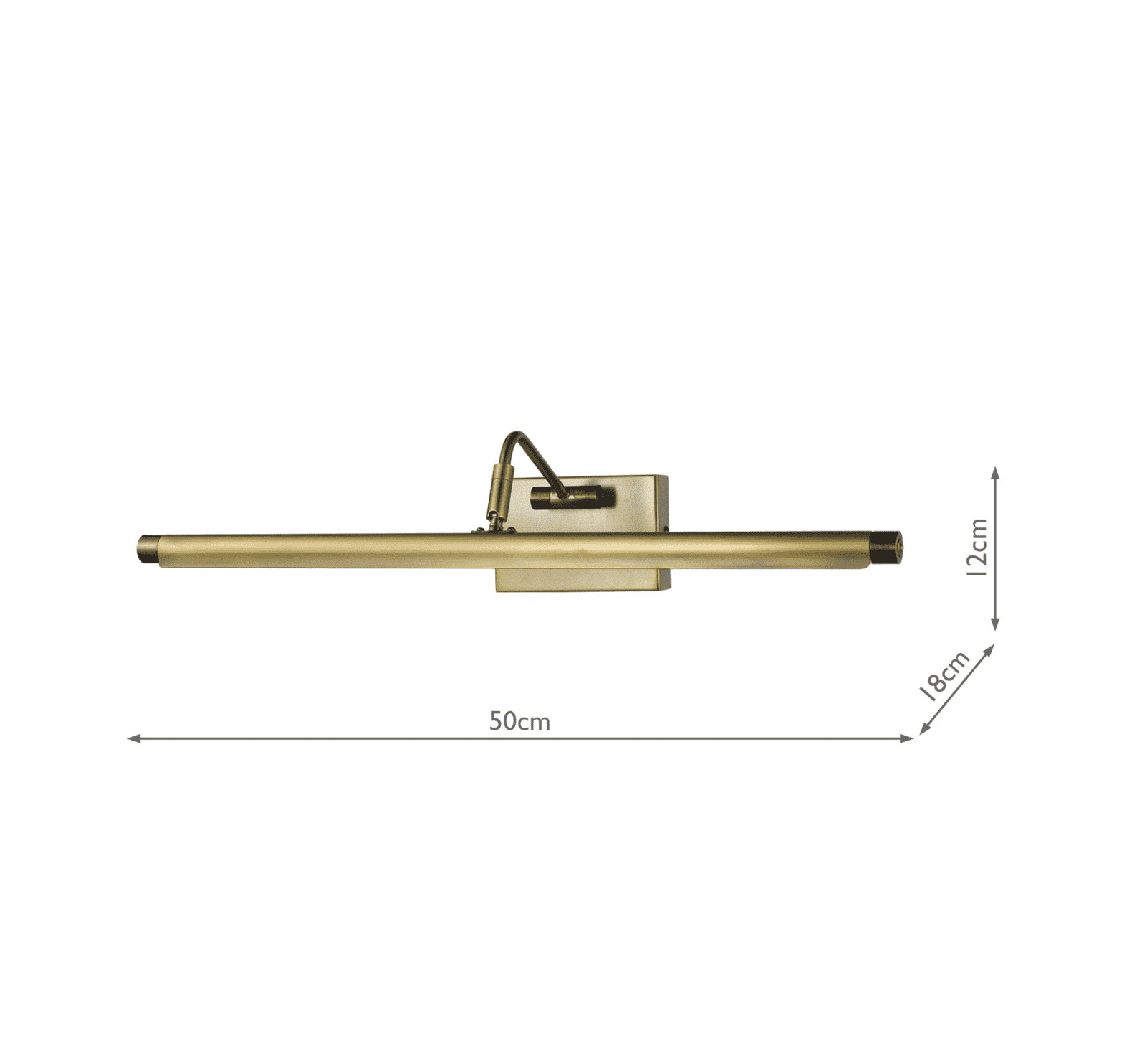Tyrus 50cm Picture Light Brushed Bronze LED