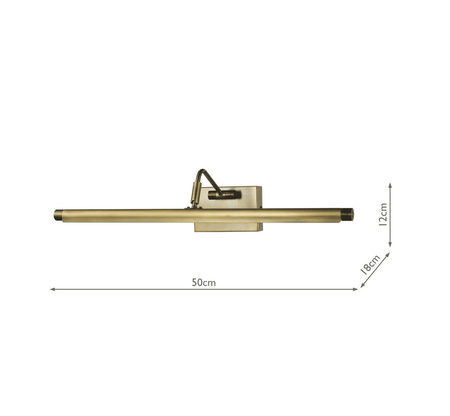 Tyrus 50cm Picture Light Brushed Bronze LED