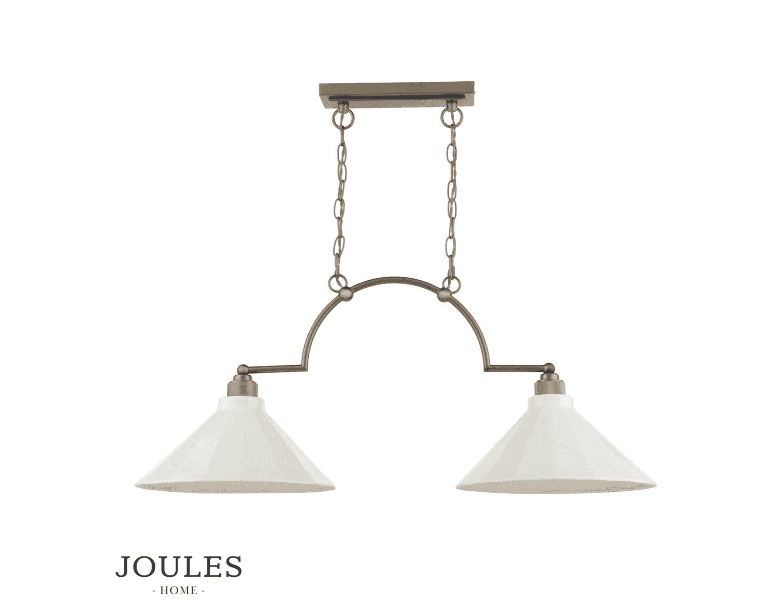 Joules Lynton 2LT Pendant Satin Bronze & Cream Ceramic