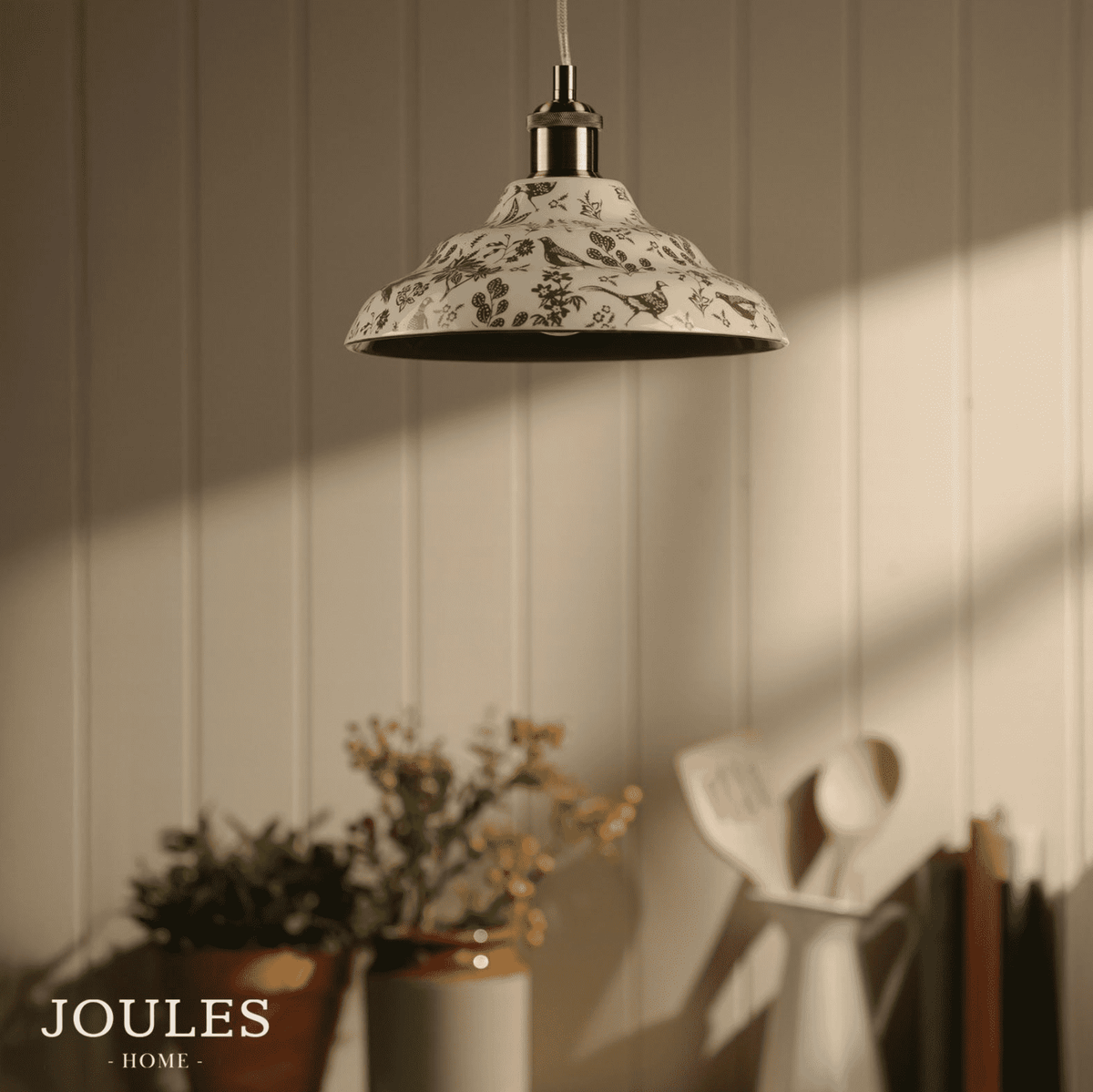 Joules Audley 1LT Pendant Green Ceramic & Matt Antique Brass