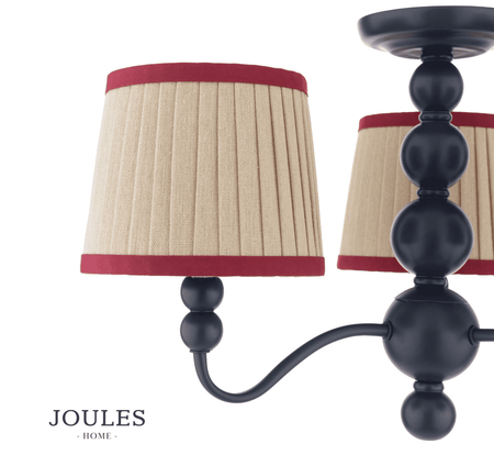 Joules Harewood 3LT Semi-Flush Matt Blue With Shade
