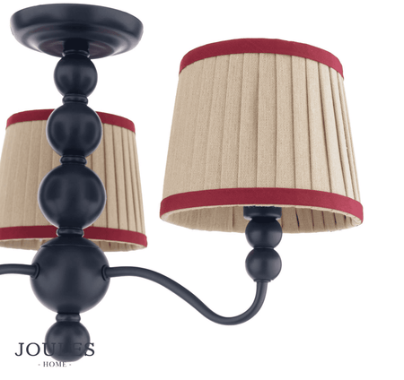 Joules Harewood 3LT Semi-Flush Matt Blue With Shade