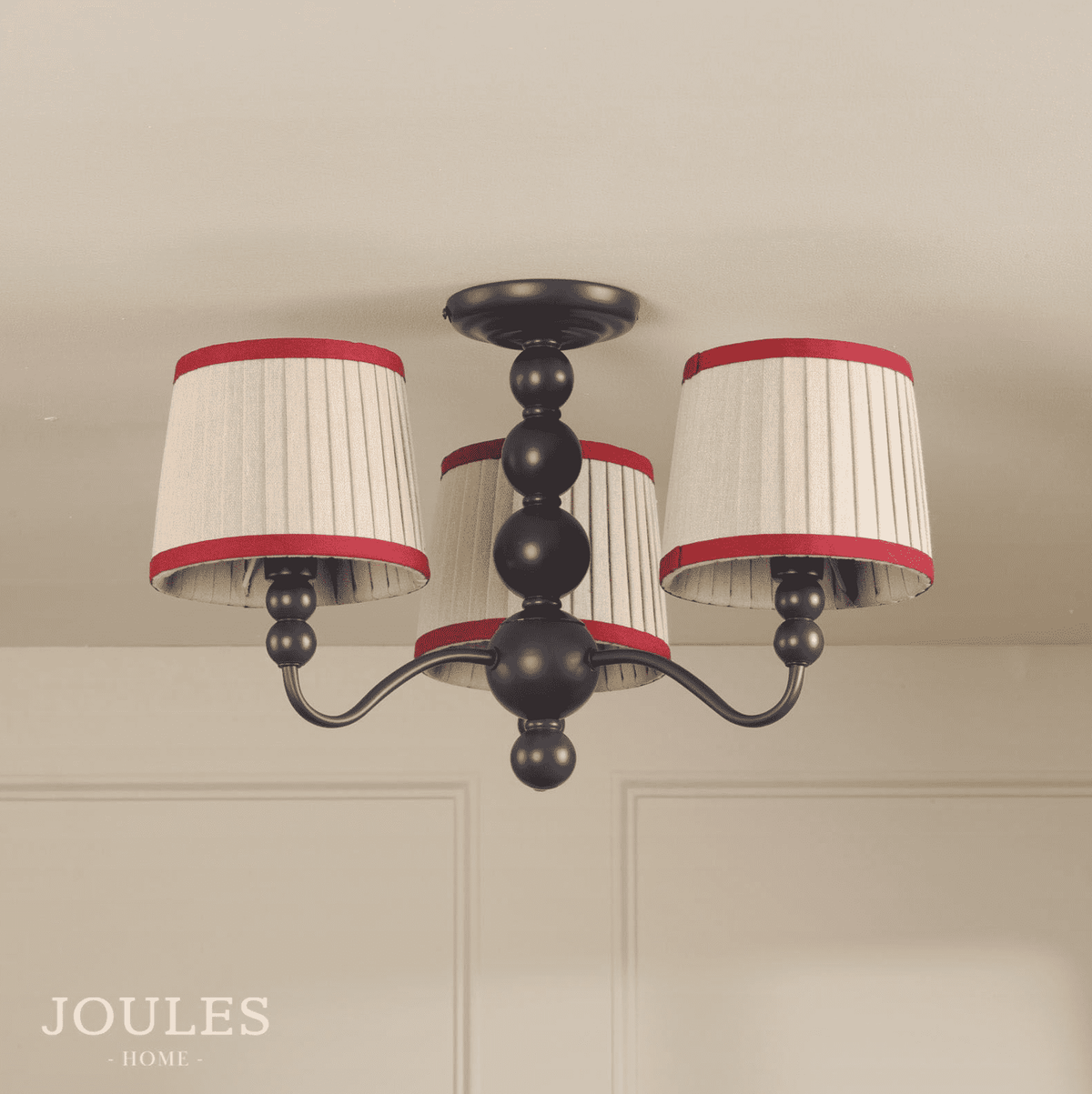 Joules Harewood 3LT Semi-Flush Matt Blue With Shade