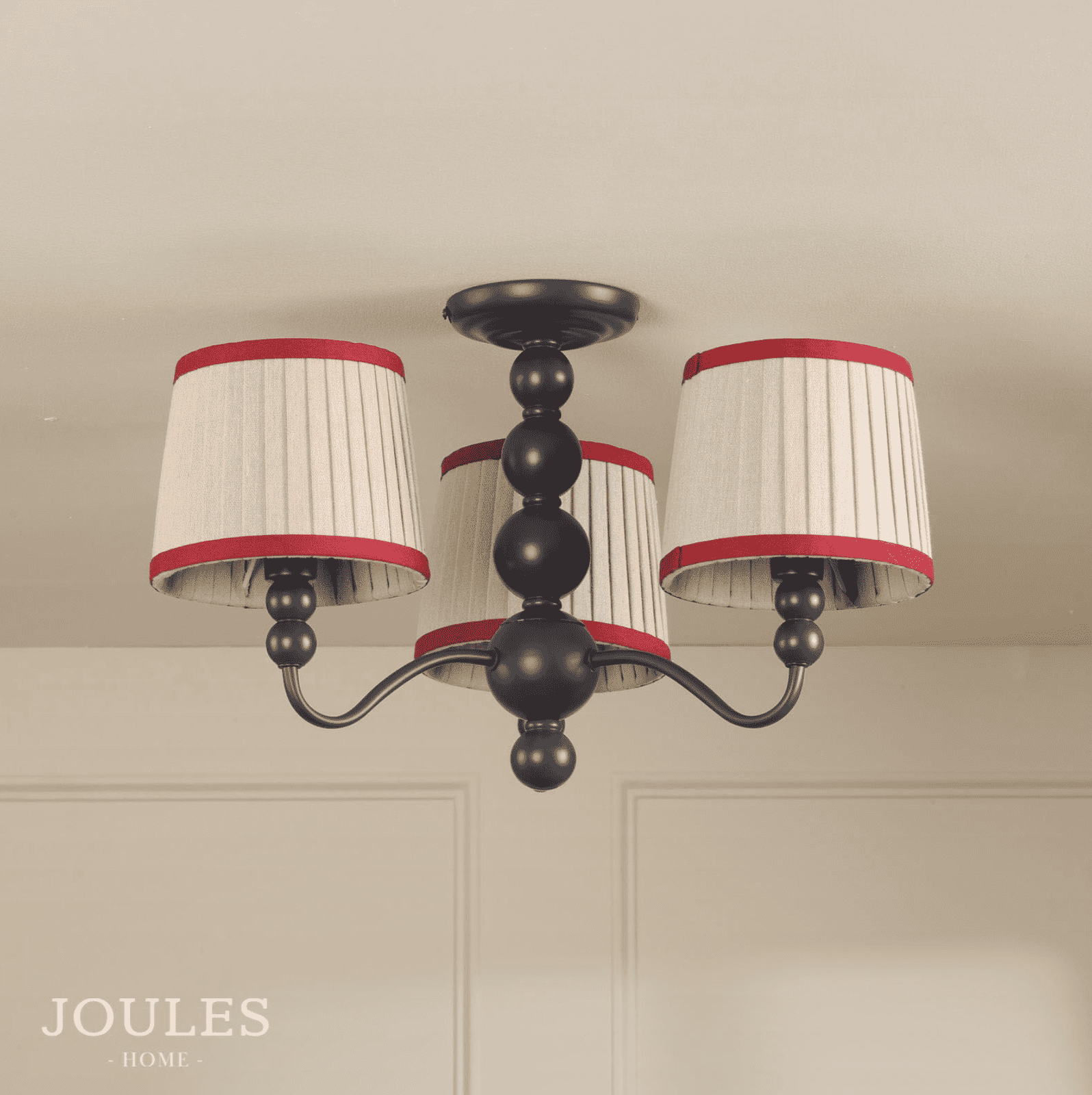Joules Harewood 3LT Semi-Flush Matt Blue With Shade