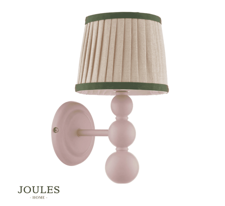 Joules Harewood Wall Light Matt Pink With Shade