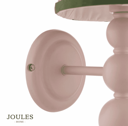 Joules Harewood Wall Light Matt Pink With Shade