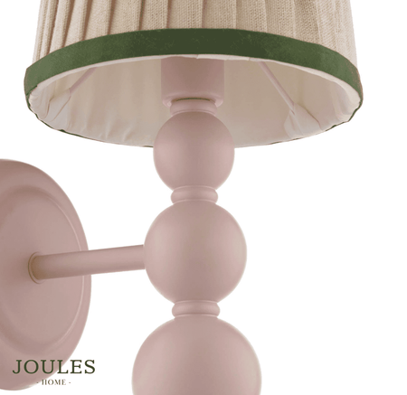 Joules Harewood Wall Light Matt Pink With Shade
