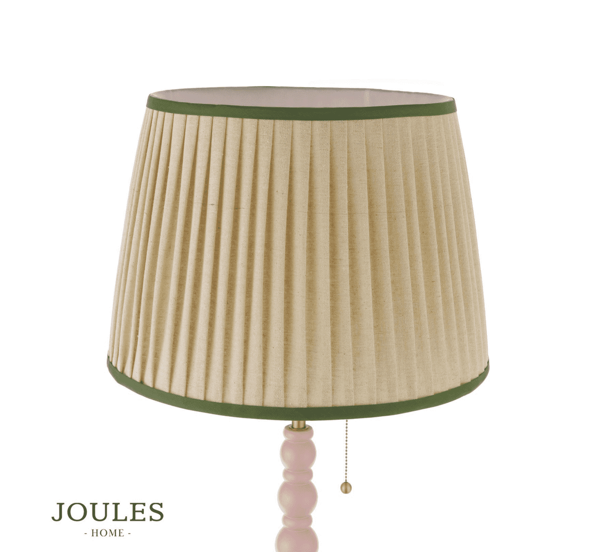 Joules Harewood Floor Lamp Matt Pink and Matt Antique Brass With Shade