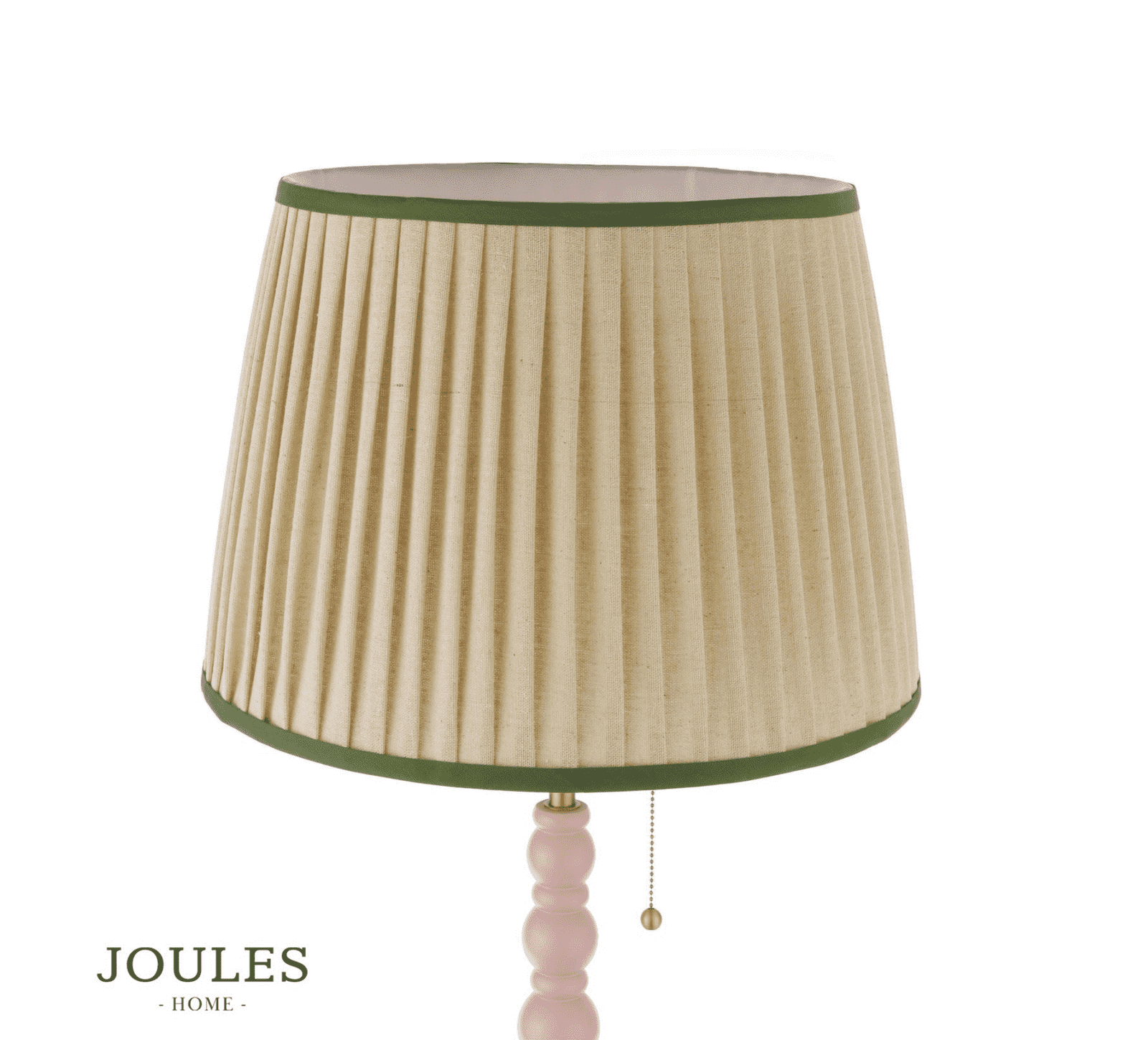 Joules Harewood Floor Lamp Matt Pink and Matt Antique Brass With Shade
