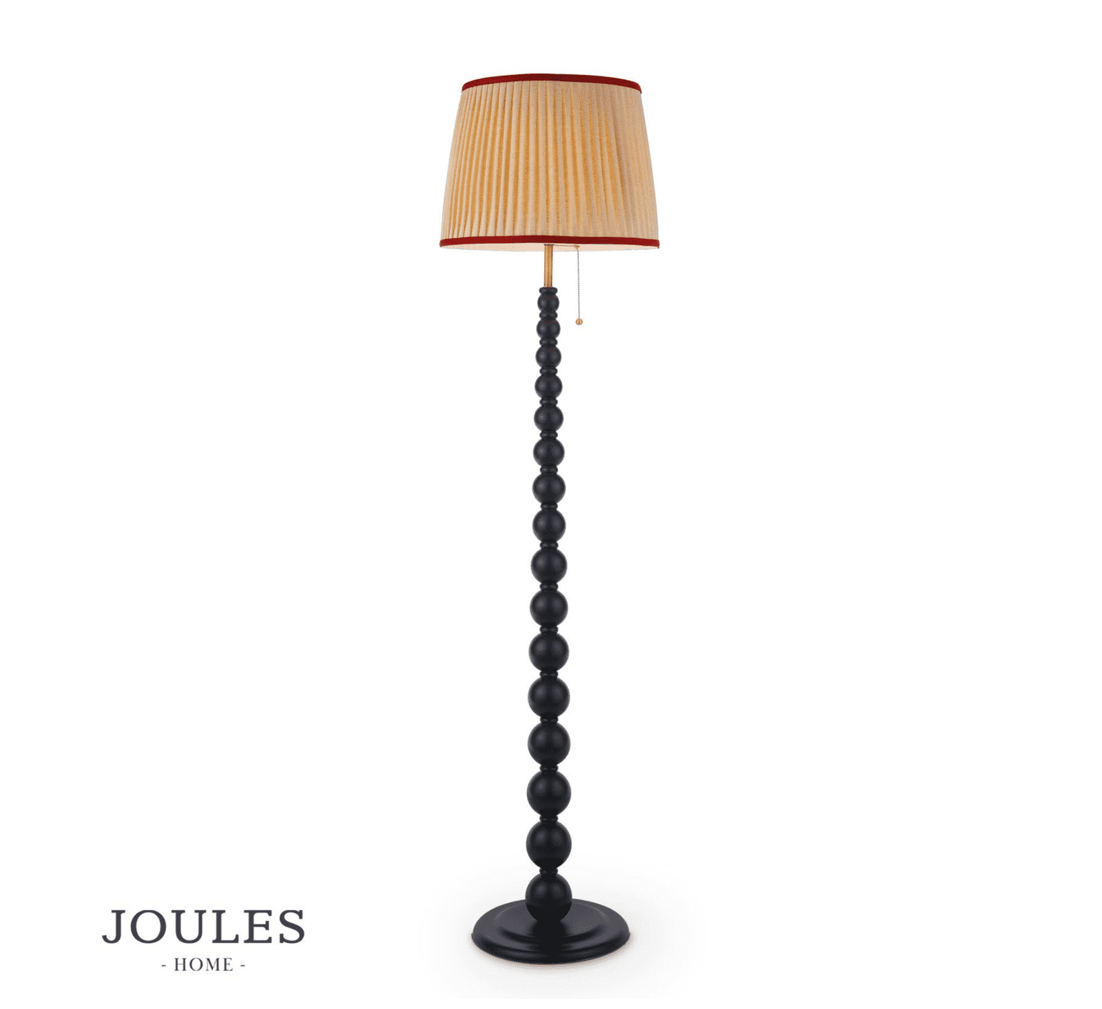 Joules Harewood Floor Lamp Matt Blue and Matt Antique Brass With Shade
