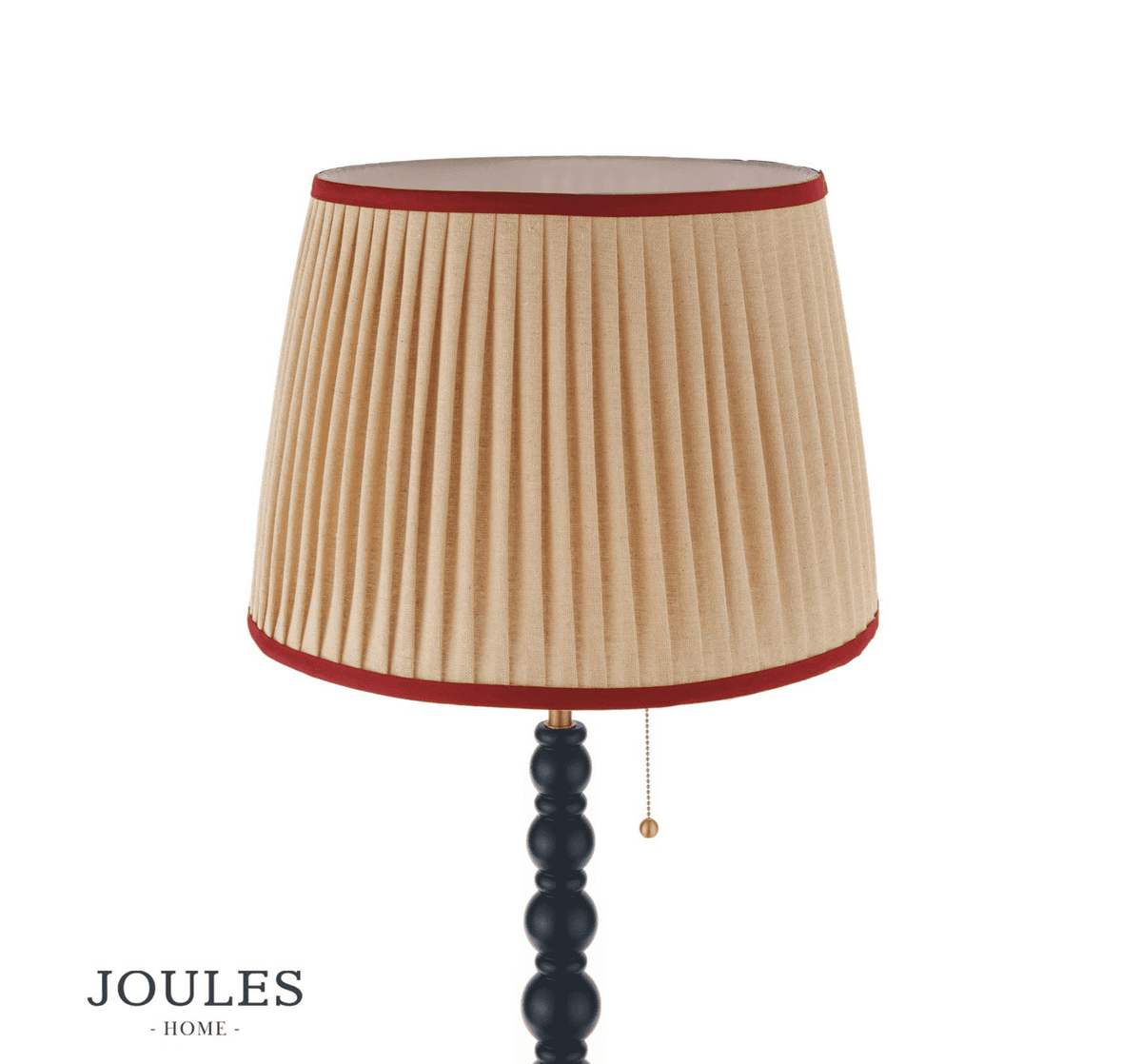 Joules Harewood Floor Lamp Matt Blue and Matt Antique Brass With Shade