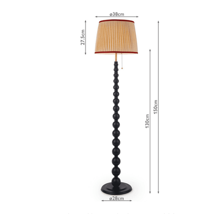 Joules Harewood Floor Lamp Matt Blue and Matt Antique Brass With Shade
