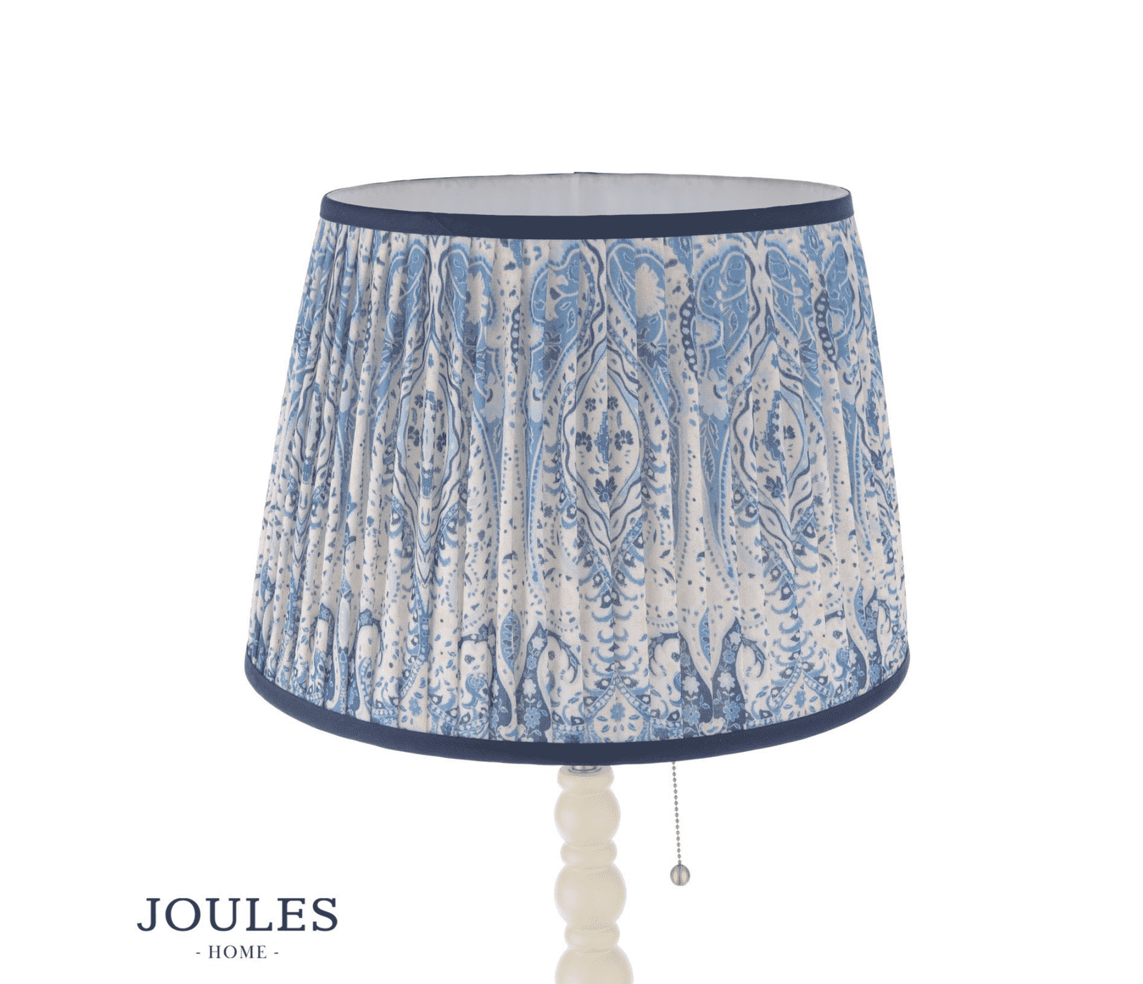 Joules Harewood Floor Lamp Matt Cream and Matt Antique Brass With Shade