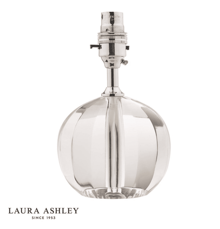 Laura Ashley Lydia Table Lamp Glass and Polished Chrome Base Only