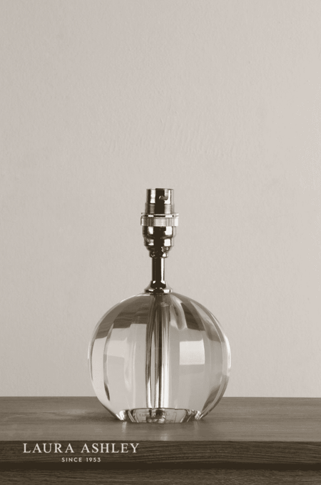 Laura Ashley Lydia Table Lamp Glass and Polished Chrome Base Only