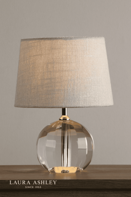 Laura Ashley Lydia Table Lamp Glass and Polished Chrome Base Only
