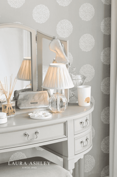 Laura Ashley Lydia Table Lamp Glass and Polished Chrome Base Only