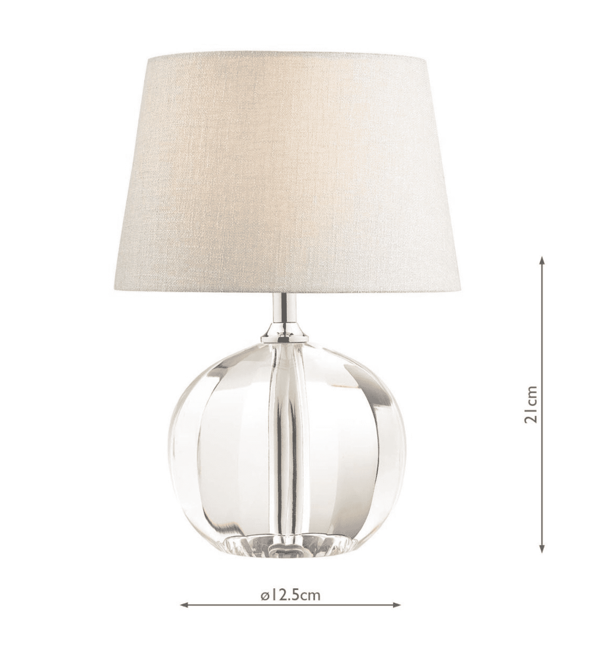 Laura Ashley Lydia Table Lamp Glass and Polished Chrome Base Only