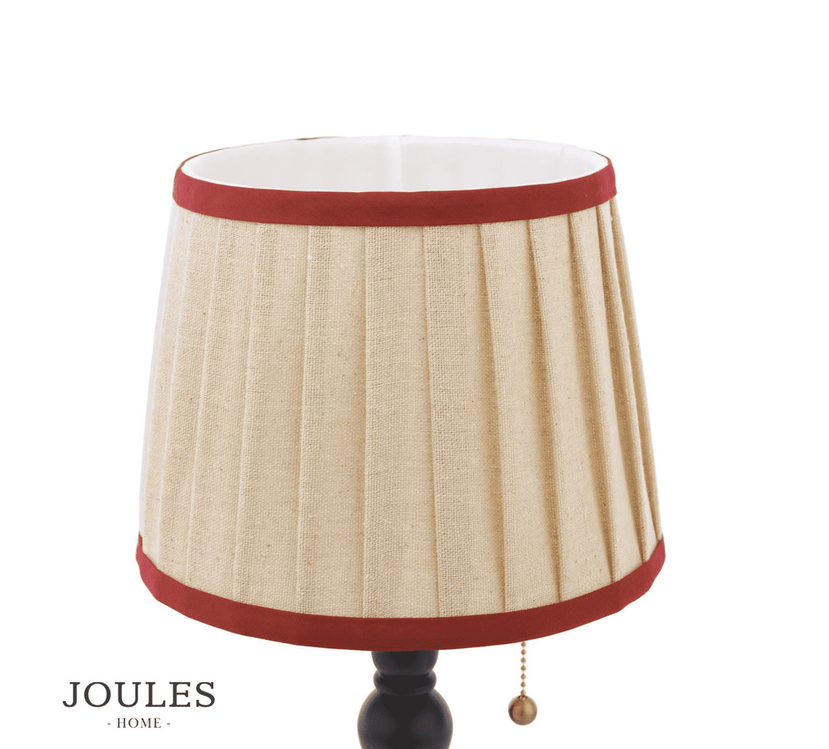 Joules Harewood Table Lamp Matt Blue and Matt Antique Brass With Shade