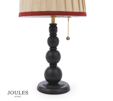 Joules Harewood Table Lamp Matt Blue and Matt Antique Brass With Shade