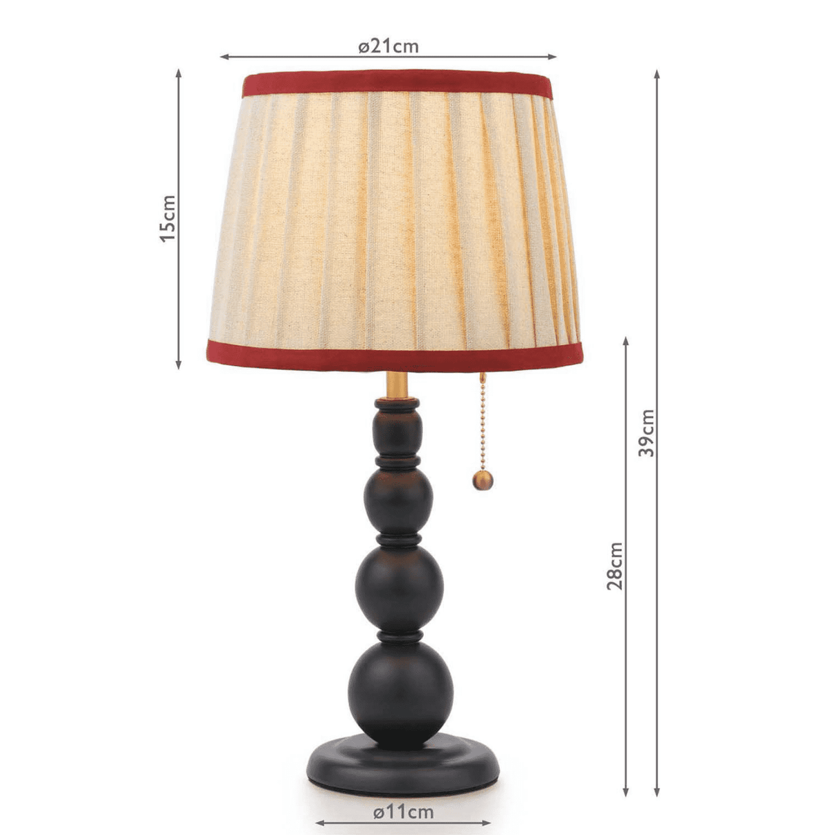 Joules Harewood Table Lamp Matt Blue and Matt Antique Brass With Shade