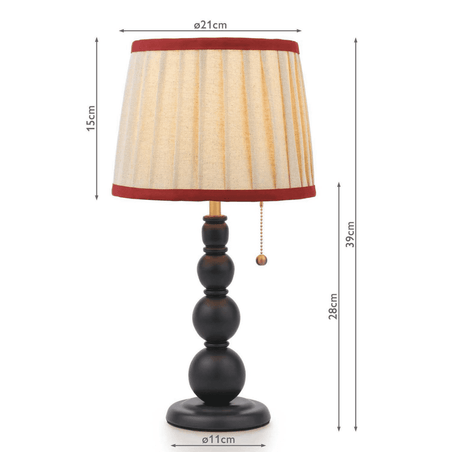 Joules Harewood Table Lamp Matt Blue and Matt Antique Brass With Shade