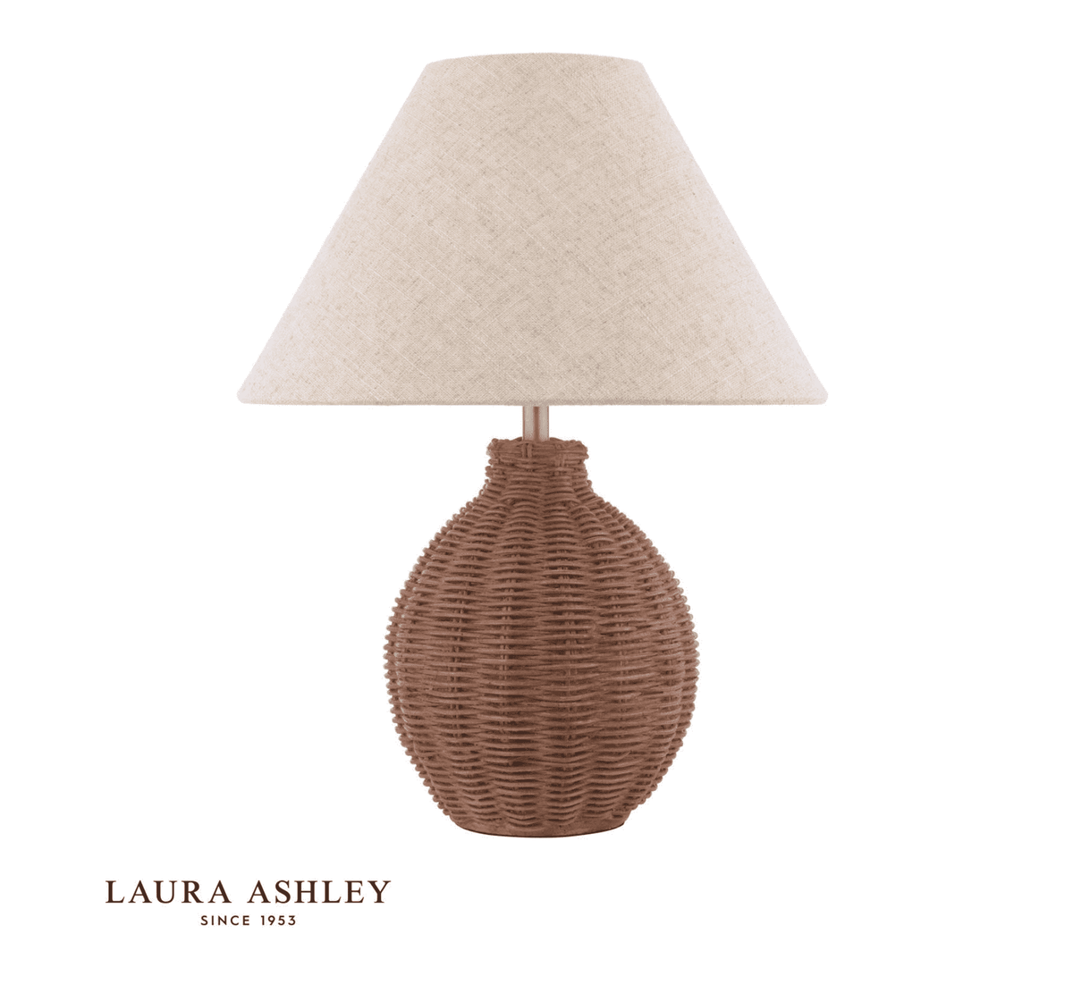 Laura Ashley Fernhill Table Lamp Antique Brown With Shade