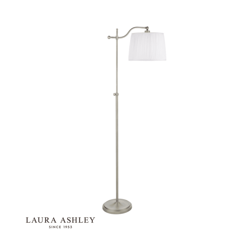 Laura Ashley Hemsley Floor Lamp Matt Antique Brass With Shade