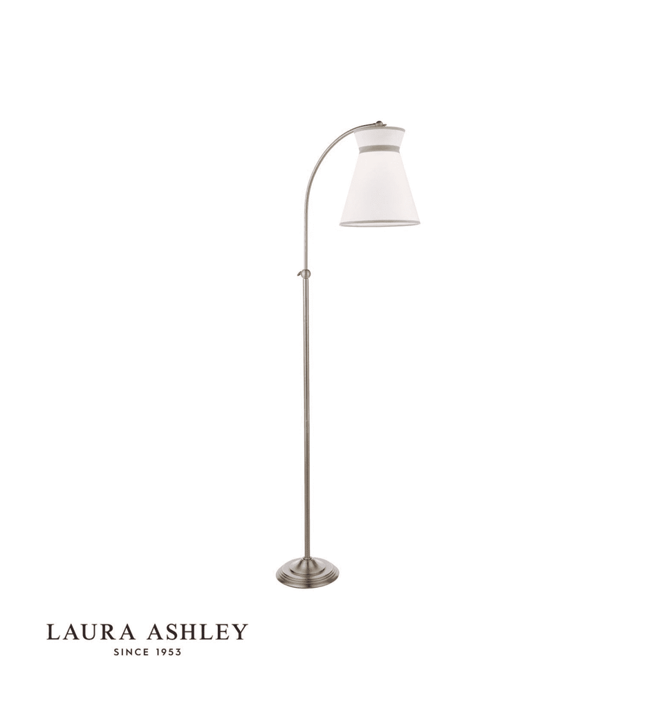 Laura Ashley Dearham Floor Lamp Antique Brass With Shade