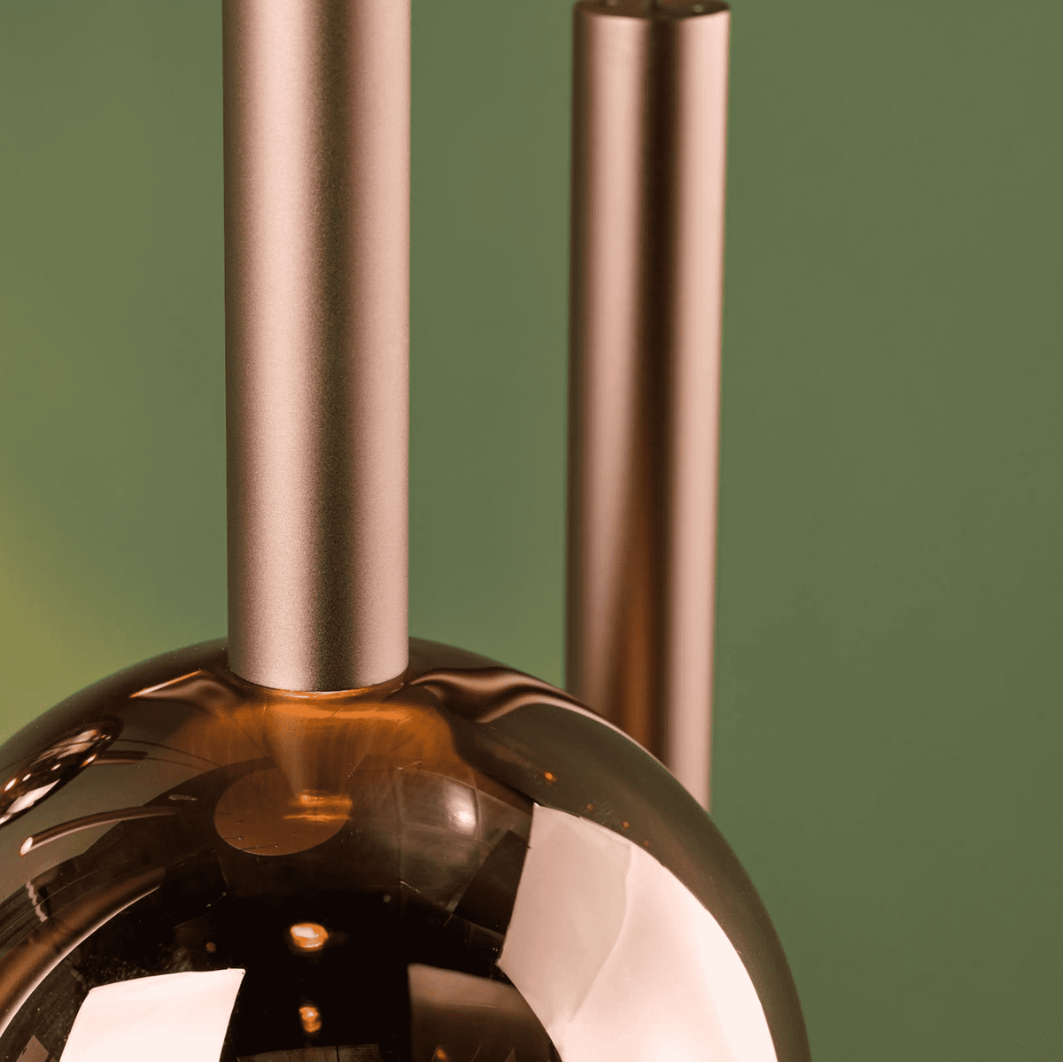 Telis 9 Light Cluster Pendant Matt Bronze and Bronze Ombre Glass LED