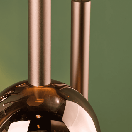 Telis 9 Light Cluster Pendant Matt Bronze and Bronze Ombre Glass LED