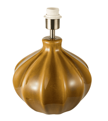 Amrita Table Lamp Brown Ceramic and Antique Brass Base Only