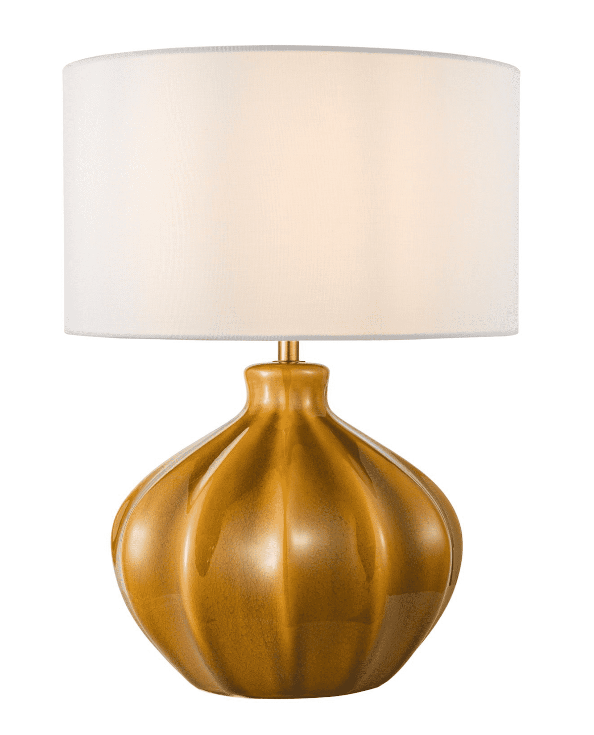Amrita Table Lamp Brown Ceramic and Antique Brass Base Only